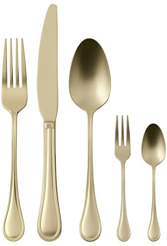 SAMBONET - Servizio 60 Pz Monoblocco Royal Antique Pvd Champagne