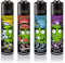 Clipper® Feuerzeuge - 4er Sets -neuste Kollektion + 1x Dhobia Gratis Clipper (420 Buddies) LMC116