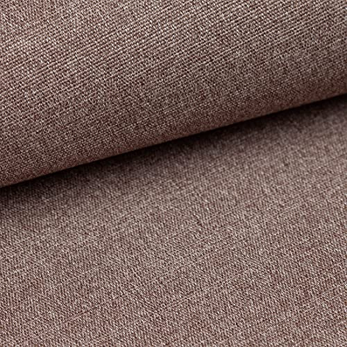 HEKO PANELS Polsterstoff Meterware, Polyester Möbelstoff, Mocca Braun | Stoff Meterware für Sofa, Sessel und Stuhl, extrem reißfest, Polsterei, DIY Nähen, Möbelstoff Meterware