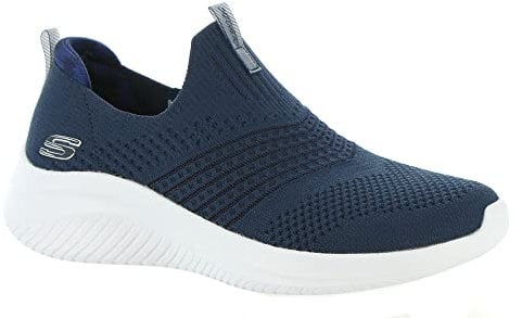 Skechers Ultra Flex 3.0 Classy Charm, Scarpe da ginnastica Donna, Navy Knit Trim, 41 EU