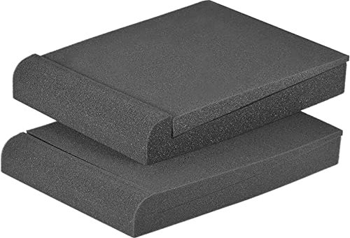 Studio Monitor Isolation Pads, aus hochdichtem Akustikschaum, 2 Packungen Schalldämpfung Lautsprecher Riser Schaum zur Vermeidung von Vibrationen
