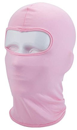 Sturmhaube Balaclava Winddichte Atmungsaktiv für Motorradhelm Radfahren Skifahren & Wintersport, UV Schutz Gesichtsmasken Outdoor Sports Vollgesichtsmaske - Unisex Männer Frauen Kinder Rosa