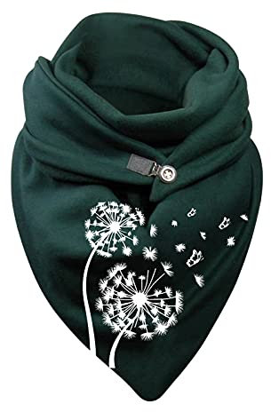 Dorjuli Frauen Schal Mit Knöpfen - Elegant Klassischer Persönlichkeit Geometrische Herbstschal Kaschmir Mit Button - Ein Weicher Schal Als