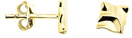 SOFIA MILANI - Damen Ohrringe 925 Silber - vergoldet/golden - Quadrat Ohrstecker - E1226