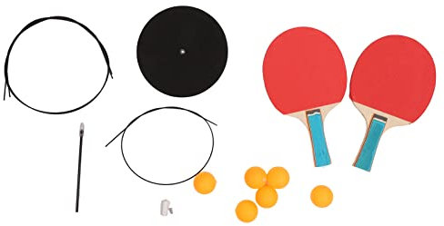 Jonlaki Tischtennis-Trainer-Werkzeug mit Edelstahlbasis, Elastischer Schaft, Selbsttrainings-Pongball-Übungsgerät
