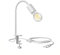 ledscom.de Klemmleuchte LELE mit Schwanenhals, weiß + E27 LED Lampe 1005lm, Smart Home, warmweiß - kaltweiß
