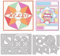INFUNLY Geometrie-Stanzformen Zum Quilten Metall-Stanzformen Schichtrahmen Quadratische Kreis-Quilt-Karten-Stanzformen Für Kartenherstellung DIY Scrapbooking Alben Dekorative Prägepapier-Stanzformen