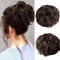 Belevo Dutt Haarteil mit Gummiband, Haargummi mit Haaren Gelockt Haardutt Messy Bun, Groß Haarteile wie Echthaar für Damen Mädchen Haarverlängerung Hochsteckfrisuren - Dunkelbraun 55g