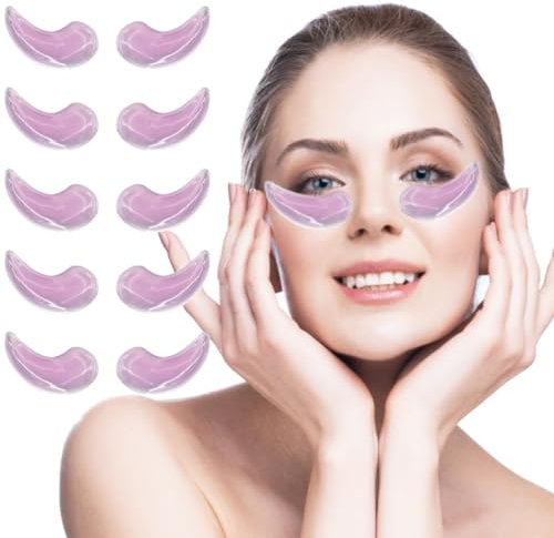 coldchill Reusable Gel Ice Pack, Cooling Pad, Hot & Cold Treatment for Eye Strain, Swelling, Redness, Puffy and Dark Circles, Fine Lines, and Eye Recovery Surgery (Purple & 10PCS)