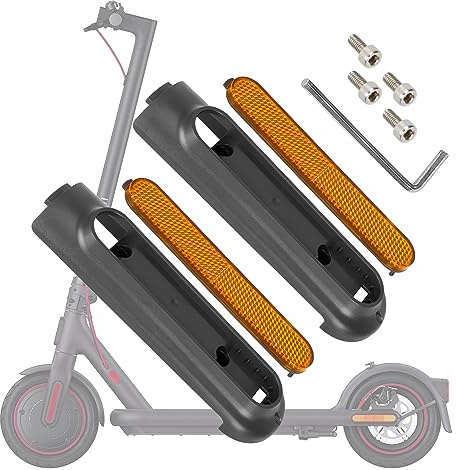 MotuTech Cubierta protectora Banda reflectante Xiaomi 4/4 Pro Scooter Rueda Cubierta de la Rueda Trasera Delantera Lateral Banda Reflectora con Tornillo Herramienta