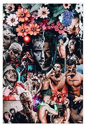 Hip-Hop Rapper Lil Peep Poster Leinwand Poster Schlafzimmer Dekor Sport Landschaft Büro Zimmer Dekor Geschenk ungerahmt 30 x 45 cm