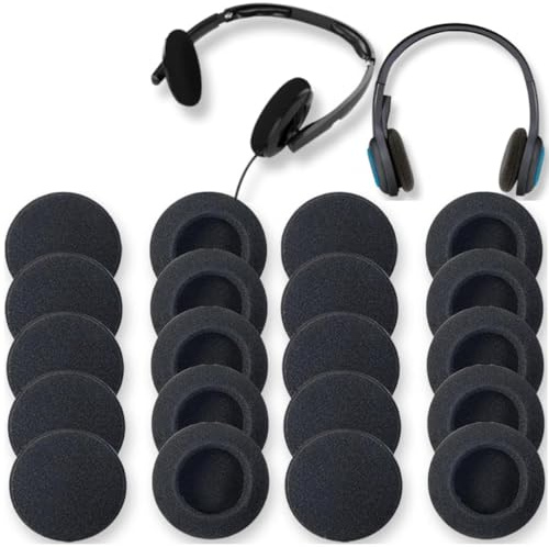 QPOIBSD Ohrpolster aus Schaumstoff, Ersatz für Plantronics-Kopfhörer, die meisten Büro-Telefon-Headsets in Standardgröße, H251, H251N, H261, H261N, H351, H351N, H361, H361N, Headset, Einwegabdeckungen