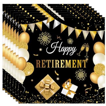 40 Happy Retirement Napkins - Retirement Party Decorations (40P)