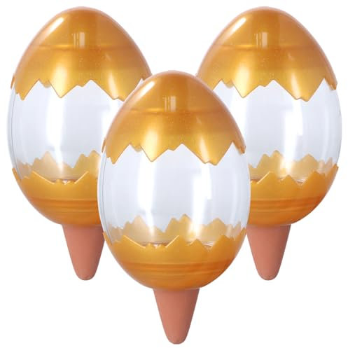 3 Pcs Irrigazione a Goccia per Vasi 500ml, Innaffiare Piante Automatico in Vacanza con Cono di Gocciolamento, Irrigazione Bottiglia Punte Autoirriganti Plastica, Dosatore Acqua per Piante Vaso (C)