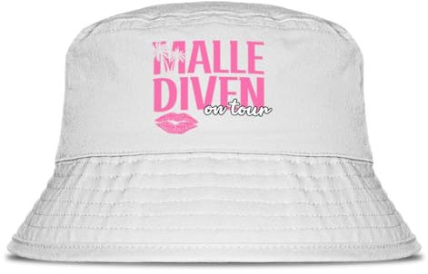 Prozente Momente Malle Diven On Tour Fischerhut | Anglerhut | Sonnenhut | Sommer | Party | Lustige Sprüche | OneSize | Malle | Urlaub | Weiß