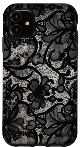iPhone 11 Black Lace Vintage Pattern Case