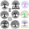 CRASPIRE Albero della Vita Timbri Trasparenti Libro Sole Clessidra Riutilizzabili Sigilli in Silicone Trasparente Timbro Postale per Journaling Card Making Decor DIY Scrapbooking Film Frame Album