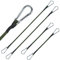 LHOEST 4 elastici con gancio, 60 cm, 30 cm, con moschettone, estensore con gancio, corde di tensionamento con moschettone, tenditore in gomma con gancio, tenditore per bagagli, bicicletta, bagagli