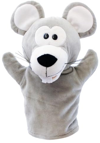 Cartoon Tier Plüsch Handpuppe, die Mund öffnen kann Niedliche Fingertiere Baby Story Time Requisiten Spielhandschuh Klein Tier Fingerpuppe für Geschichtenerzählen Lehre Vorschule Geschenke Maus