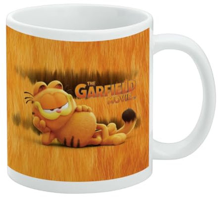 Garfield - Taza de café de cerámica, tazas de regalo novedosas para café, té y bebidas calientes, 11 onzas, color blanco