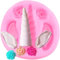 XMOLDNMS Unicorn Silicone Mould Unicorn Ears Horn Rose Flower Fondant Moulds for Baby Birthday Cake Decoration Cupcake Topper Chocolate Candy Polymer Clay Gum Paste