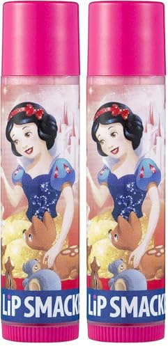 Lip Smacker Snow White Lip Balm, Disney Princesses Flavored Inspired Lip Balm for Kids, Moisturizing and Smoothing to Make Lips Shine, Cherry Kiss Flavour (Pack of 2)