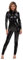 Generisch Schwarz,L, Damen Sexy Spiegel PU-Leder Catsuit Freizeit Reißverschluss Lange Ärmel Eng Overall Nachtclub DS Bühne Kleidung