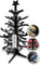 Dekotree - 37cm Metall Weihnachtsbaum Schwarz aus Edelstahl, moderner Deko Tannenbaum, stilvolle Weihnachtsdeko für kompakte Räume, Christbaum und Tischdekoration für Zierschmuck, langlebig und robust