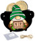 IMIKEYA Zwerg aufgeführt Veranda vor der Tür Willkommensschild im Freien st. Patricks Day Dekoration Kobold-Wand- st. Patricks Dekoration Holzschild für die Haustür Linde