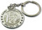 Porte-clés de voyage St Christophe pour homme ou femme - Médaille de Saint Christophe - Cadeau de voiture et accessoires pour voyager en toute sécurité et protection, Argenté., 3cm x 3cm Disc