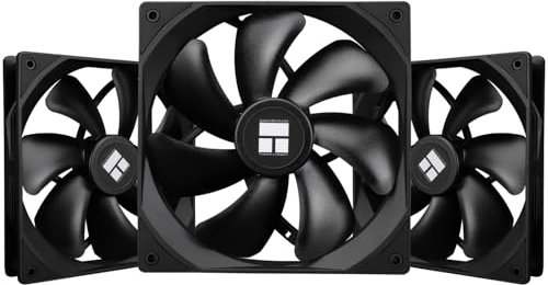 Thermalright TL-C14C X3 CPU Case Fan 140mm, PWM Fan Silent Computer CPU Fan with 1500RPM Speed, CPU Cooling Black Fan,3 Quantities