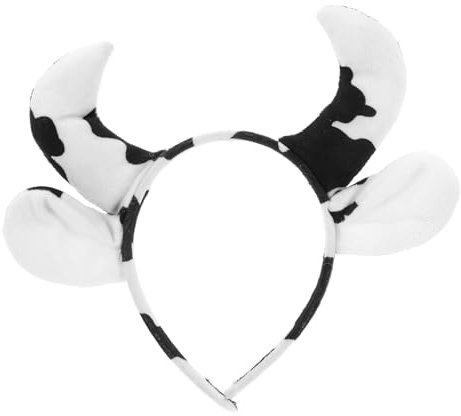BESPORTBLE Coiffe d'oreille de vache taureau velu peluche enfants bandeau oreilles de costume de vache coiffe de cosplay bandeau oreilles de vache adulte fil de fer