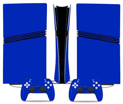 Anti Rayures pour PS5 Pro Skin Disc Edition & pour PS5 Pro Skin Digital Edition Console Et Contrôleur Vinyl Cover Skins Wraps Scratch Resistant Compatible 62688 sans Mousse(Digital Edition)