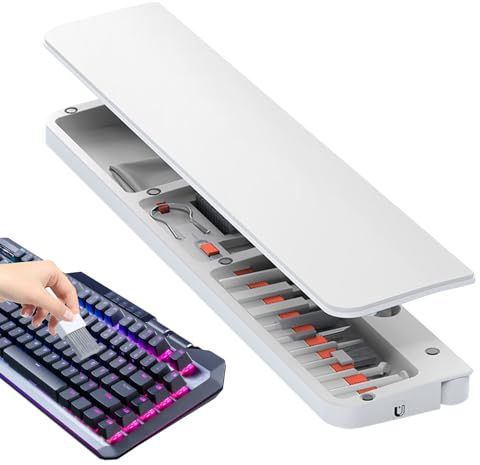 Keyboard Cleaning Kit, Laptop Keyboard Cleaner, Keyboard Wrist Rest, Ergonomic Soft Non-Slip Cleaner Kit for Laptop Computer Gadgets Earbud Lens Home