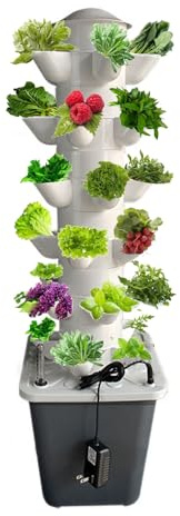 YUDNLIB Hydroponics Growing System kit, 30 Pods Vertical Hydroponic Tower for Smart Indoor Home Gardening Lovers Hydroponic Germination Kit