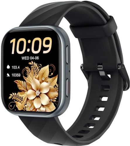 MorePro Health Fitness Tracker mit 24/7 Herzfrequenz-/Blutdruckmessgerät, Blutsauerstoffgen/Schlaf-Tracking, 120+ Sport-Aktivitätstracker, Smartwatch (Anruf tätigen/annehmen) mit Schrittzähler für