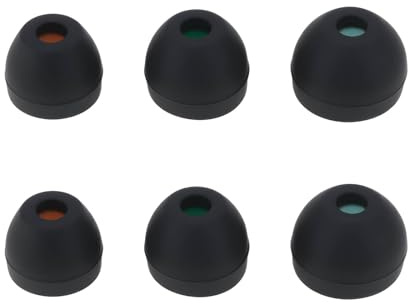 ECSiNG 3 Paar kabellose Ohrhörer Schwarz Silikon Ohrstöpsel Abdeckung kompatibel mit B&O Beoplay EX EQ E8