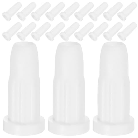 ERINGOGO 50 Stück Weiße Kunststoff Rollenhülsen 33X16mm rutschfeste Möbelrollen Einsätze für Babybett Stuhl und Holzmöbelbeine Bodenpflege und Robuste Kinderzimmer Möbelaufnahme
