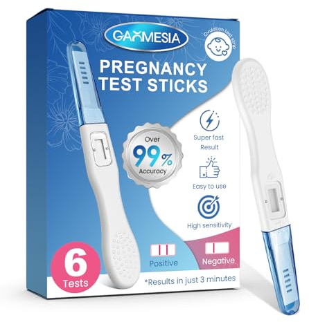 6x Schwangerschaftsfrühtest Früh, HCG Nachweis, Einzeln Verpackt, Pregnancy Test, Frühe Erkennung, 3 Minuten Schnellerkennung & Präzise