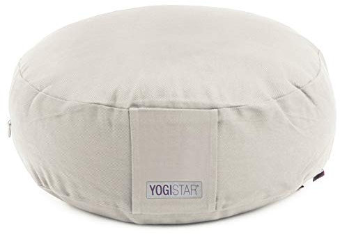 Yogistar Meditationskissen - rund 35 x 35 x 15 cm, weiß