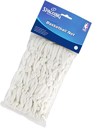 SPALDING - NBA NETZ (82-35SCNR) - Filet Panier Basket - NBA Officiel - Filet résistant, Mixte Adulte, Blanc, Taille Unique