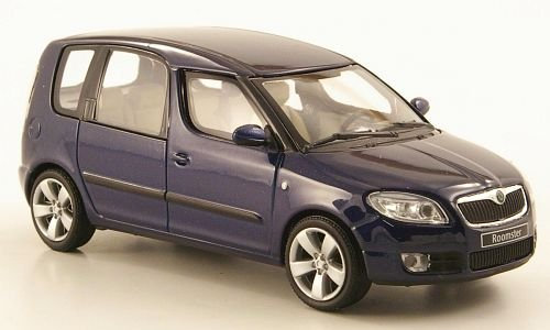 Skoda Roomster, met.-DKL.-blau, 2006, Modellauto, Abrex 1:43