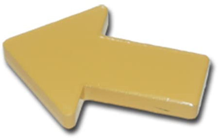 5 Pfeil Magnete - Pinnwandmagnete Pfeile Ferrit - gelb