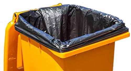 Heavy Duty Black Wheelie Bin Sacks - Box of 100