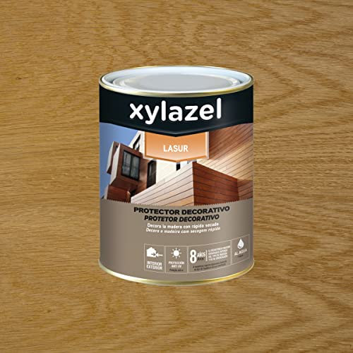 XYLAZEL Lasur Protector Decorativo al agua Satinado Roble, 750 ml