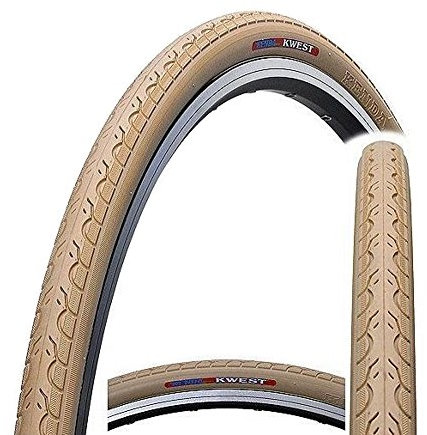 Kenda K193 Kwest 700 C x 32C Urban Fahrrad, Hybrid Road Fixie Slick Bike Tire, Kwest, beige, 32C
