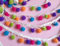 YYCRAFT 4,5 Meter.Regenbogen-Bommel-Fransen-Band, Rainbow Pom Pom