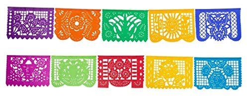 FANMEX - Fantastik - Authentische mexikanische Girlande - Klassisches Modell - Papel picado 5 Meter (Papier)