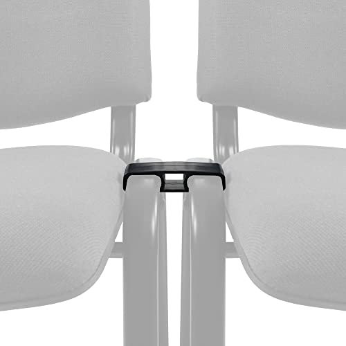 hjh OFFICE 704099 Reihenverbinder Connect Kunststoff Schwarz Stuhl-Clips für Besucherstühle, 10er Set