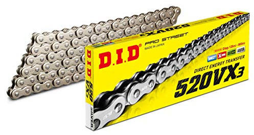 D.I.D(大同工業) バイク用チェーン 軽圧入クリップジョイント付属 520VX3-114FB S&S(シルバー) X-リング 二輪 オートバイ用 324229